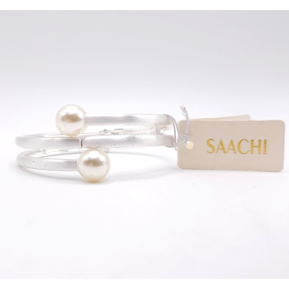 SAACHI‎ Endless Pearl Bracelet Silver Tone